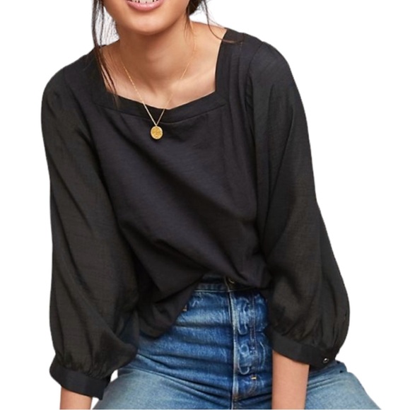 Anthropologie Tops - Anthropologie Akemi + Kin Decker Black Square Neck Top